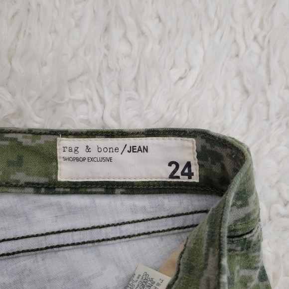 Rag & Bone Dash Slouchy Skinny Camo Destroyed Jeans Sz 24 - Picture 4 of 15
